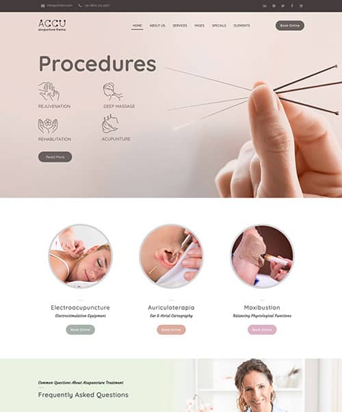 accupuncture website design