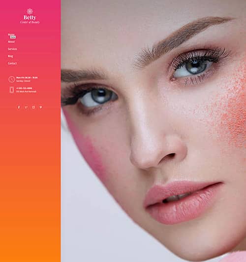 beauty therapy web design