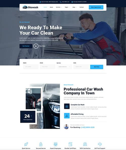 car wash web design
