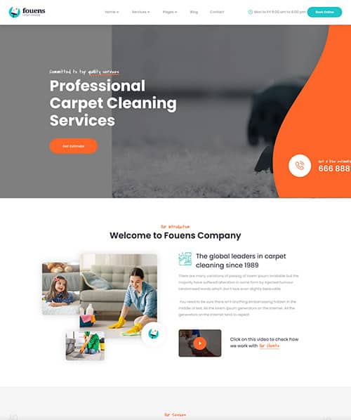 carpet cleaning web design
