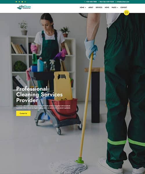cleaning company web design