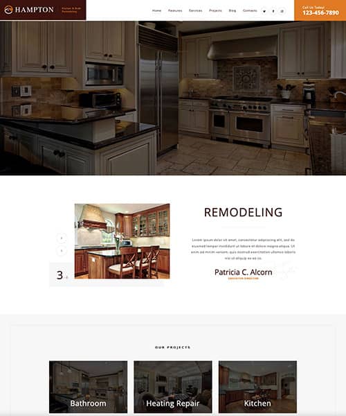 home remodelling web design