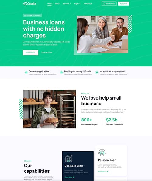 loans web design