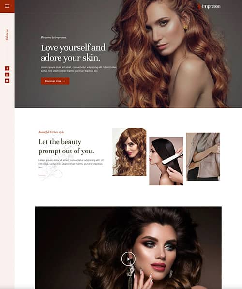 makeup artists web design