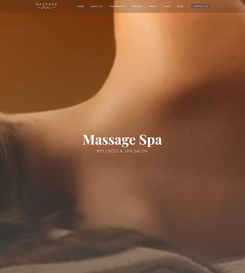 massage therapy web design