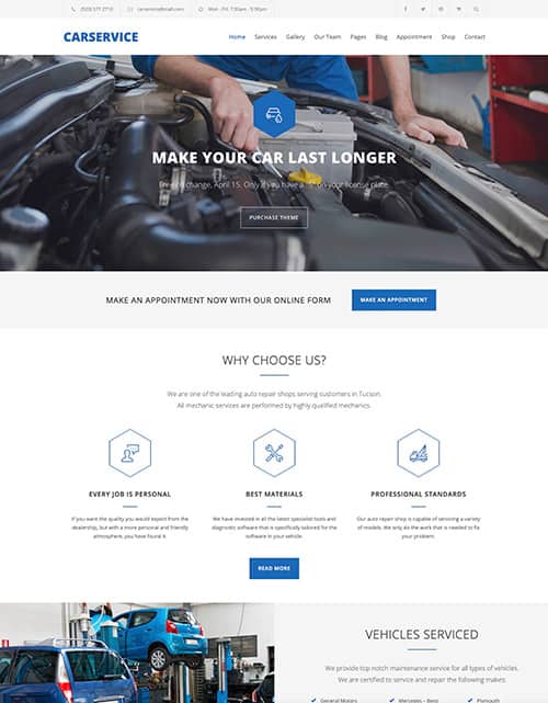 mechanic web design