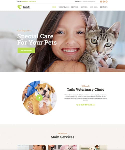 pet care  web design
