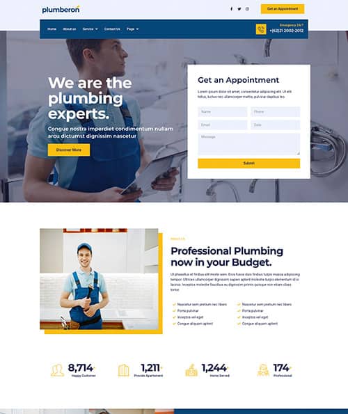 plumbers web design
